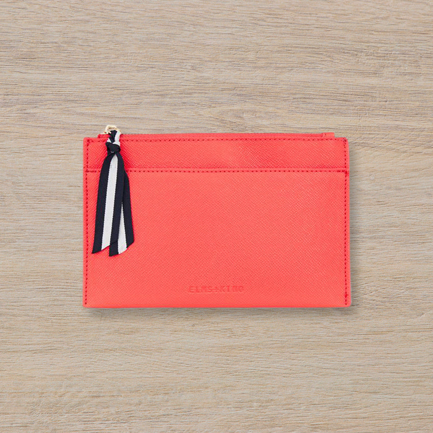 Elms + King New York Coin Purse, Camelia Red