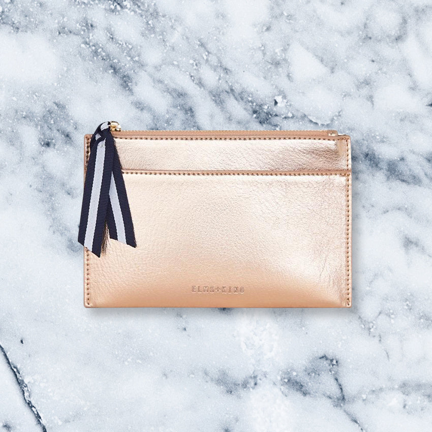 Elms + King New York Coin Purse, Rose Gold