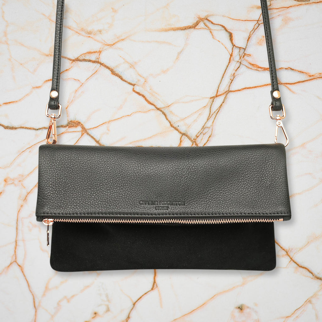 Charlie Middleton Weekend Clutch, Black Two Tone